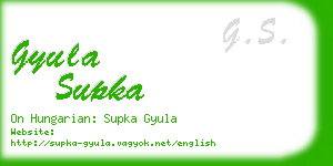 gyula supka business card